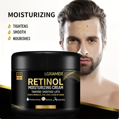 Crema Facial Retinol para Hombre – Antiedad, Minimiza Poros e Ilumina